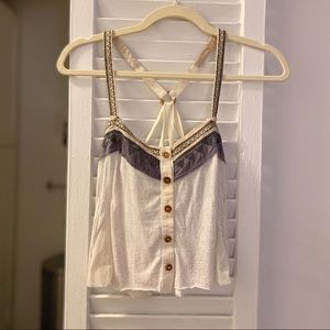 Free People Button Down Cami